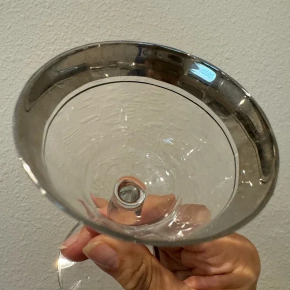 8 1950’s Glastonbury Lotus Rambler Rose Platinum Cordial -6 Champagne Co… - Picture 5 of 12